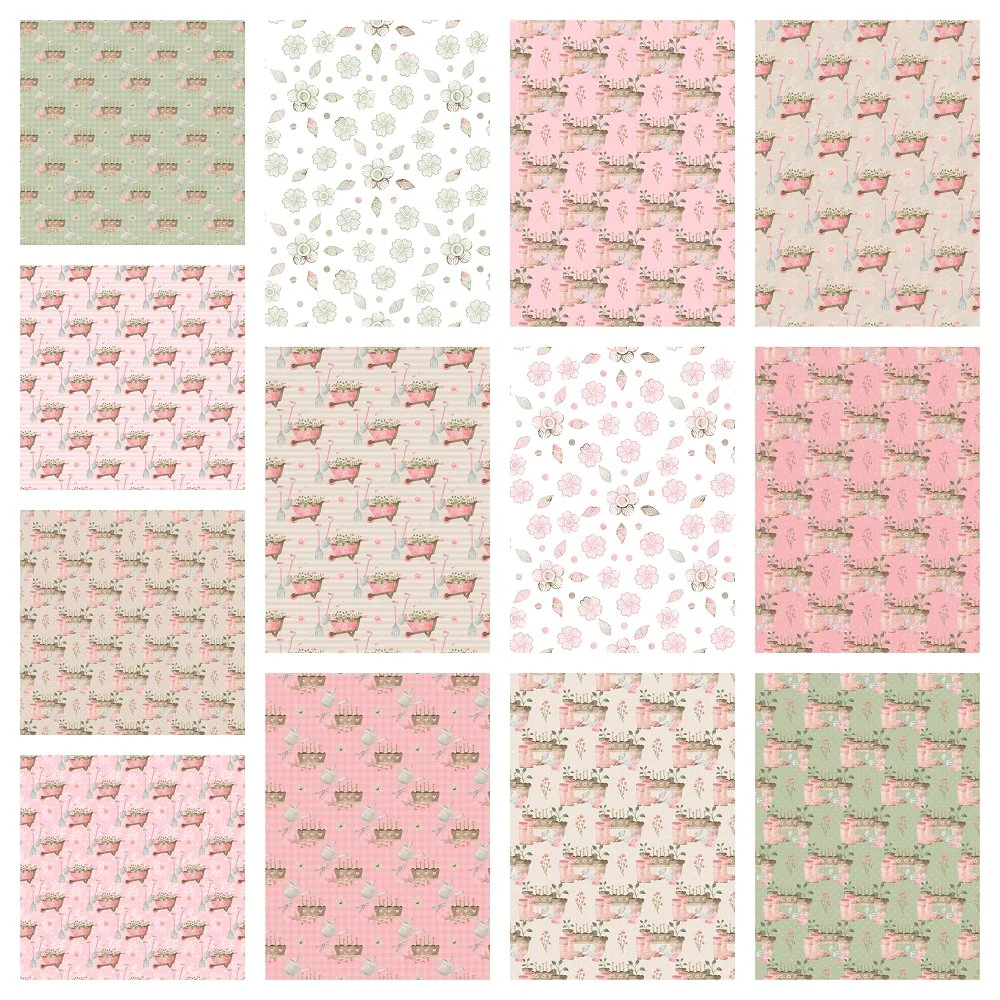Simply Chic Gardens Fabric Collection - 1 Yard Bundle