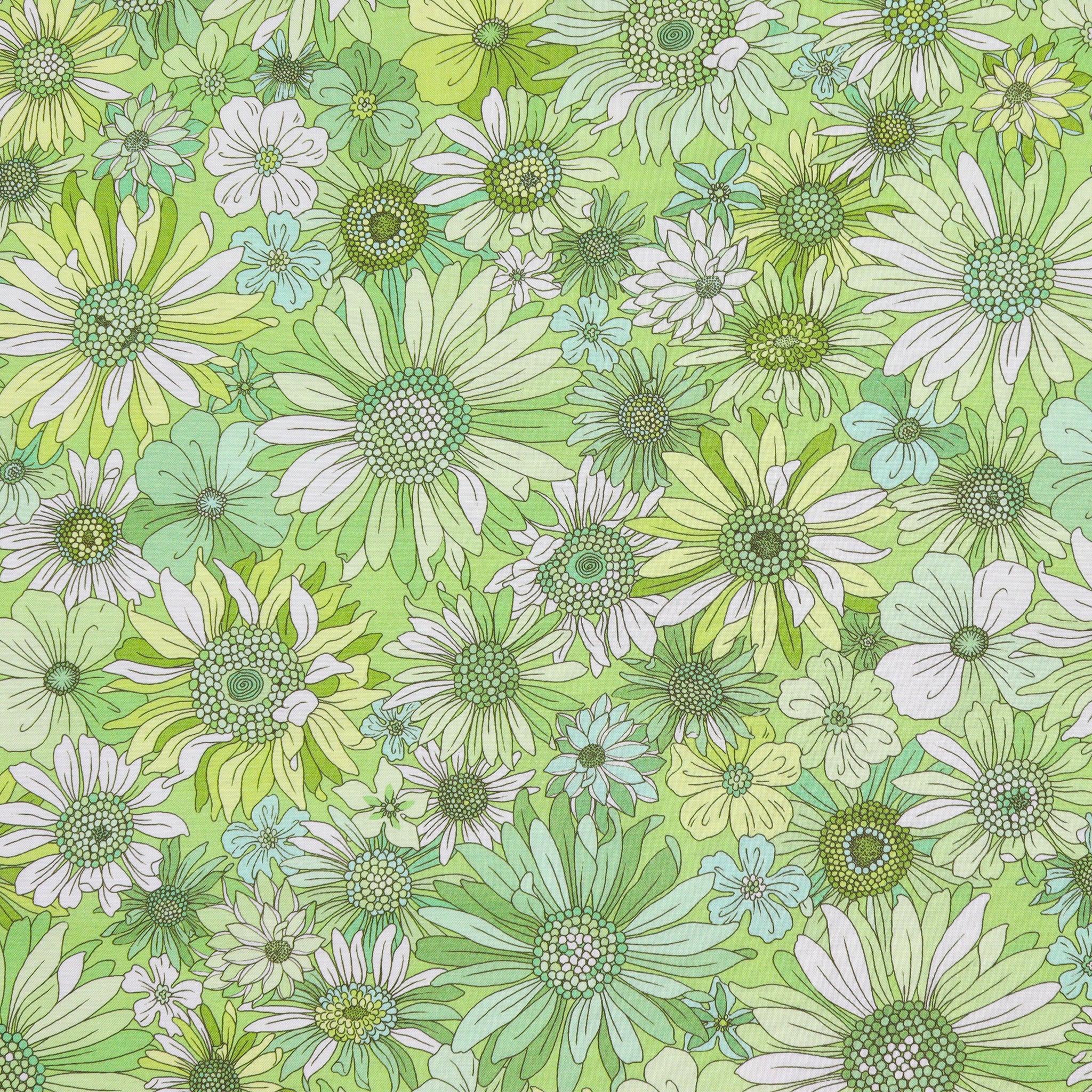 Sleepovers 108" Wide Quilt Backing - Best Friends Green