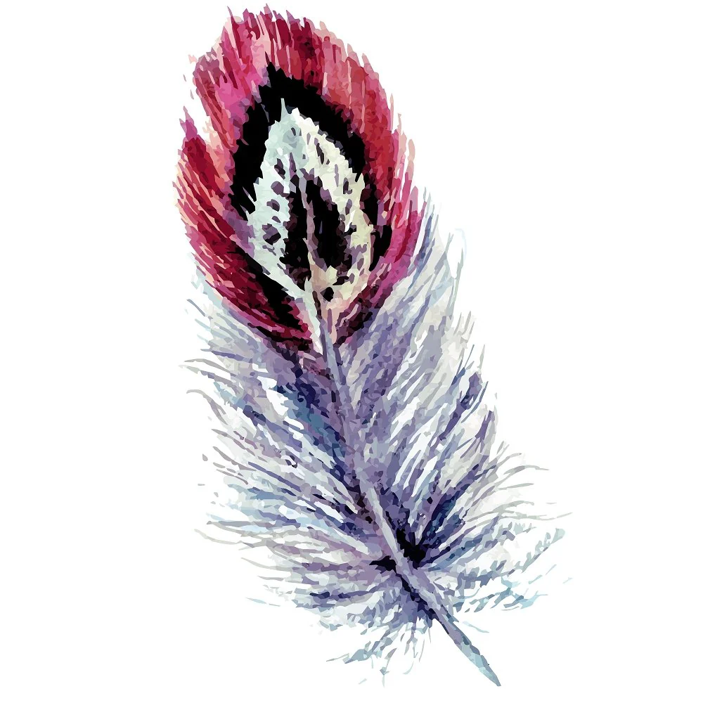 Small Pheasant Feather Fabric Panel