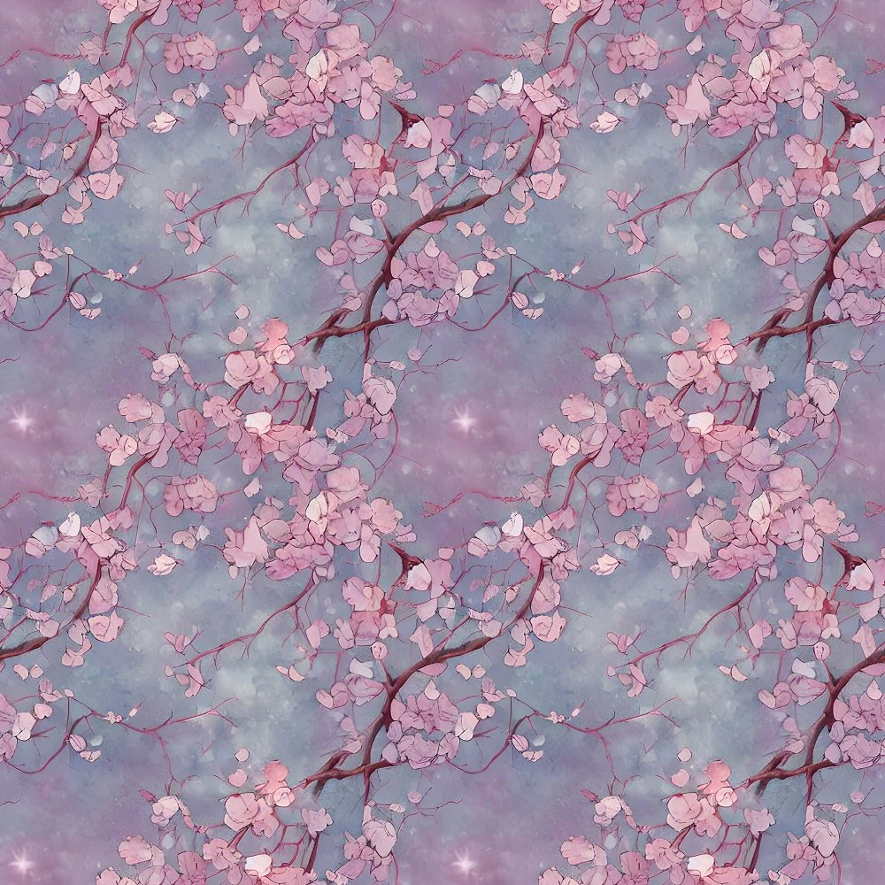 Small Rose Quartz Lovebird Fabric