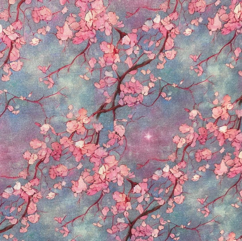 Small Rose Quartz Lovebird Fabric - Image 2