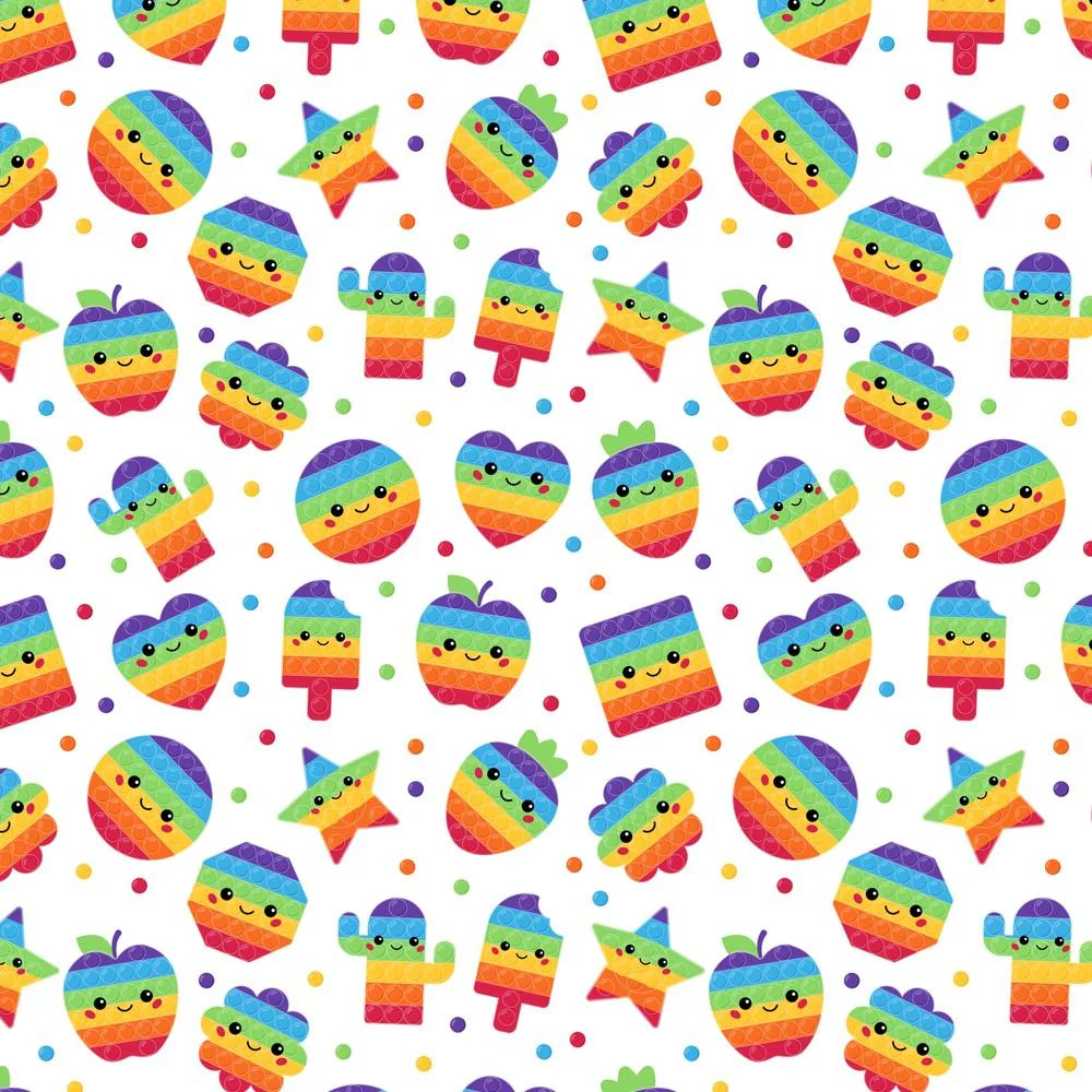 Smiling Miscellaneous Pop It Toys Fabric
