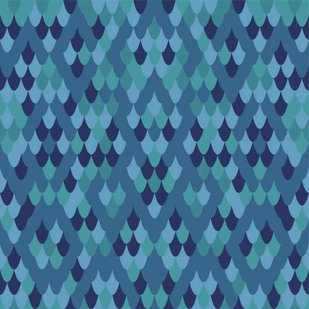Snake Skin Fabric - Blue