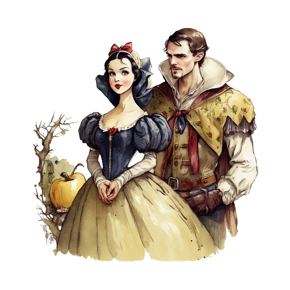 Snow White & The Prince #4 Fabric Panel