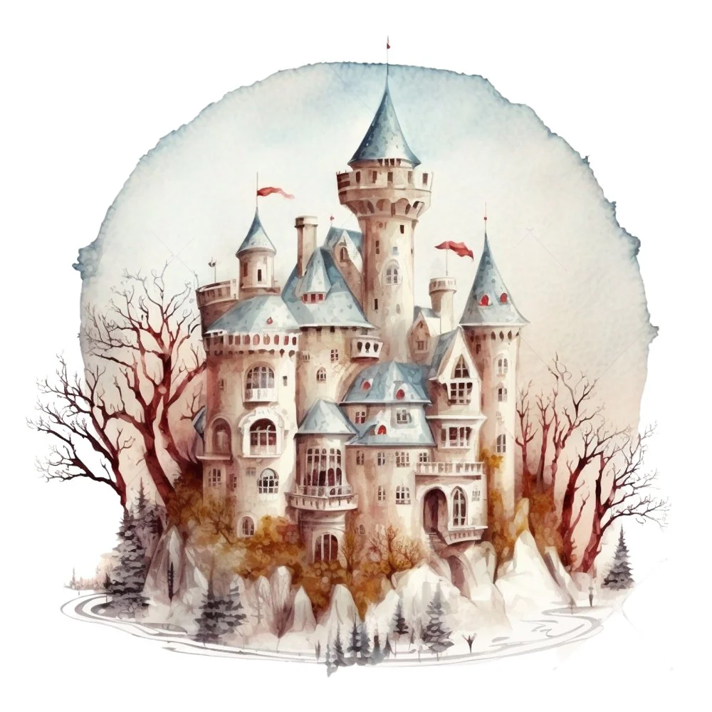 Snow Whites Castle #1 Fabric Panel