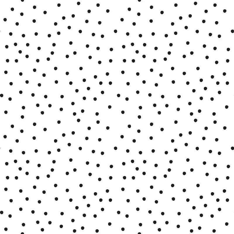 Snowfall Pattern #2 Fabric - Black & White