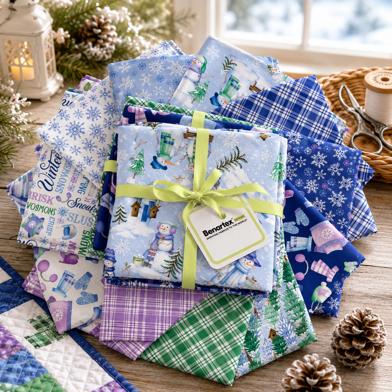 Snowflake Wishes Fat Quarter Bundle - 11pc - Image 4