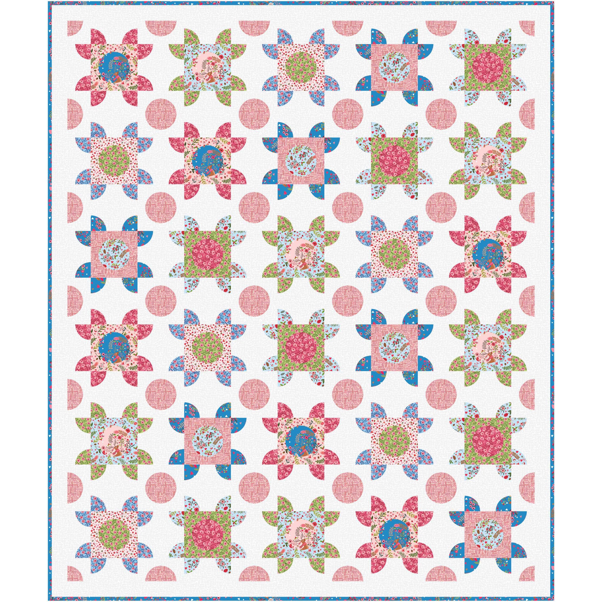 So Charming Fabric Collection - Forest Path Navy - Image 6