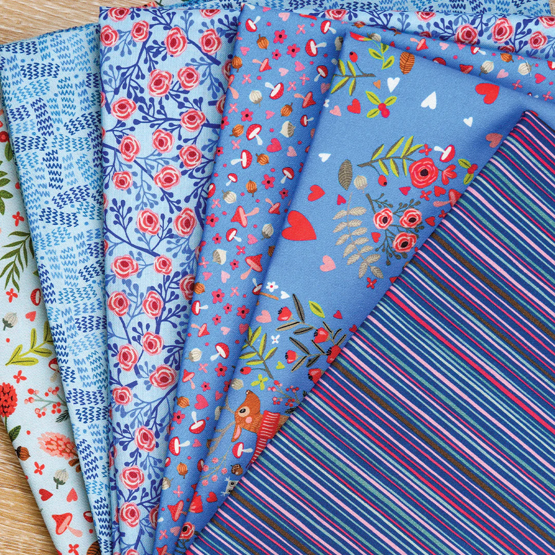 So Charming Fabric Collection - Forest Path Navy - Image 8