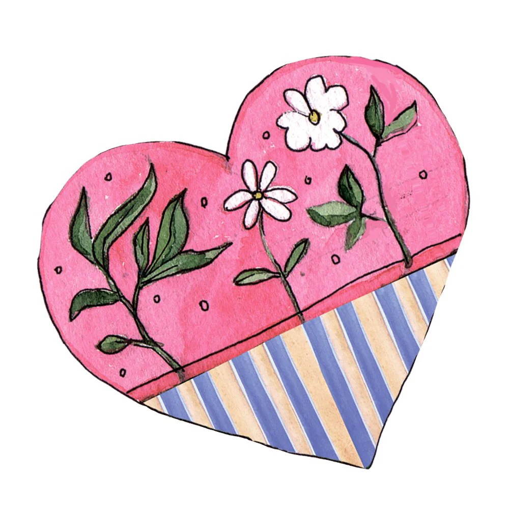 So Lovely Valentines Heart Fabric Panel