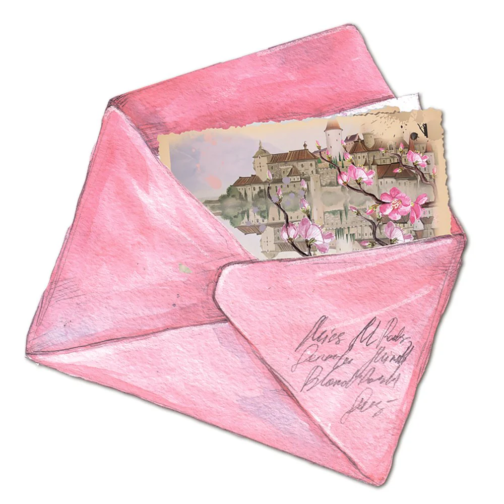 So Lovely Valentines Love Letter Fabric Panel