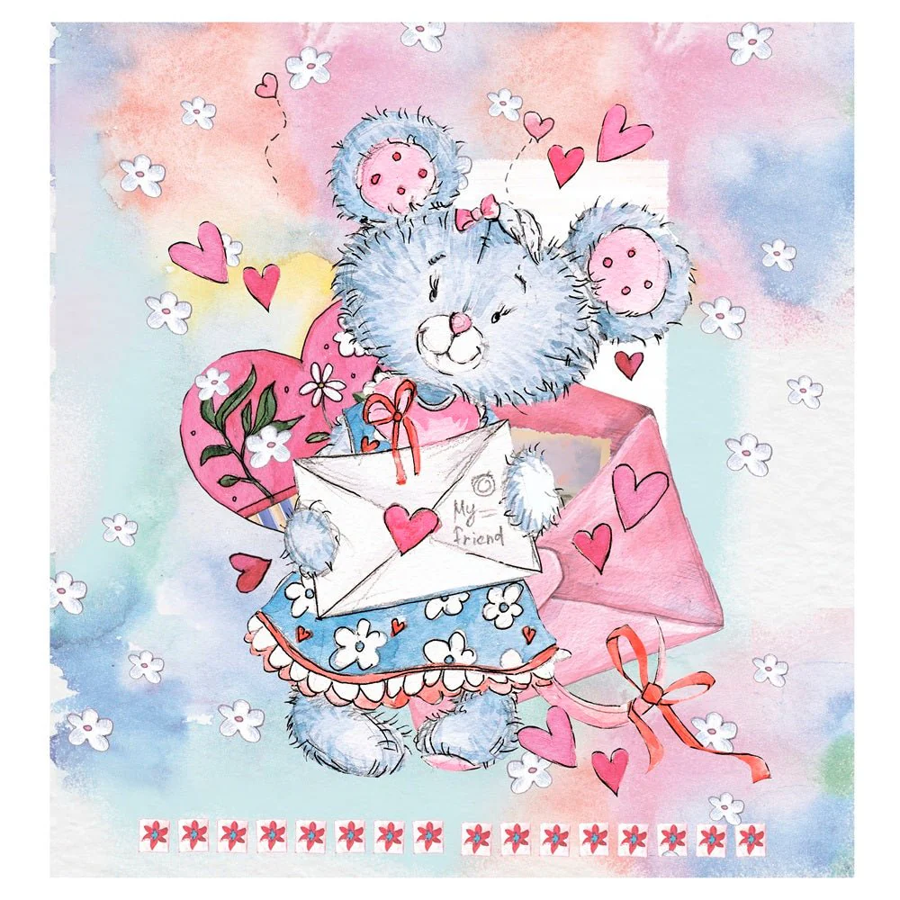 So Lovely Valentines Portrait #5 Fabric Panel