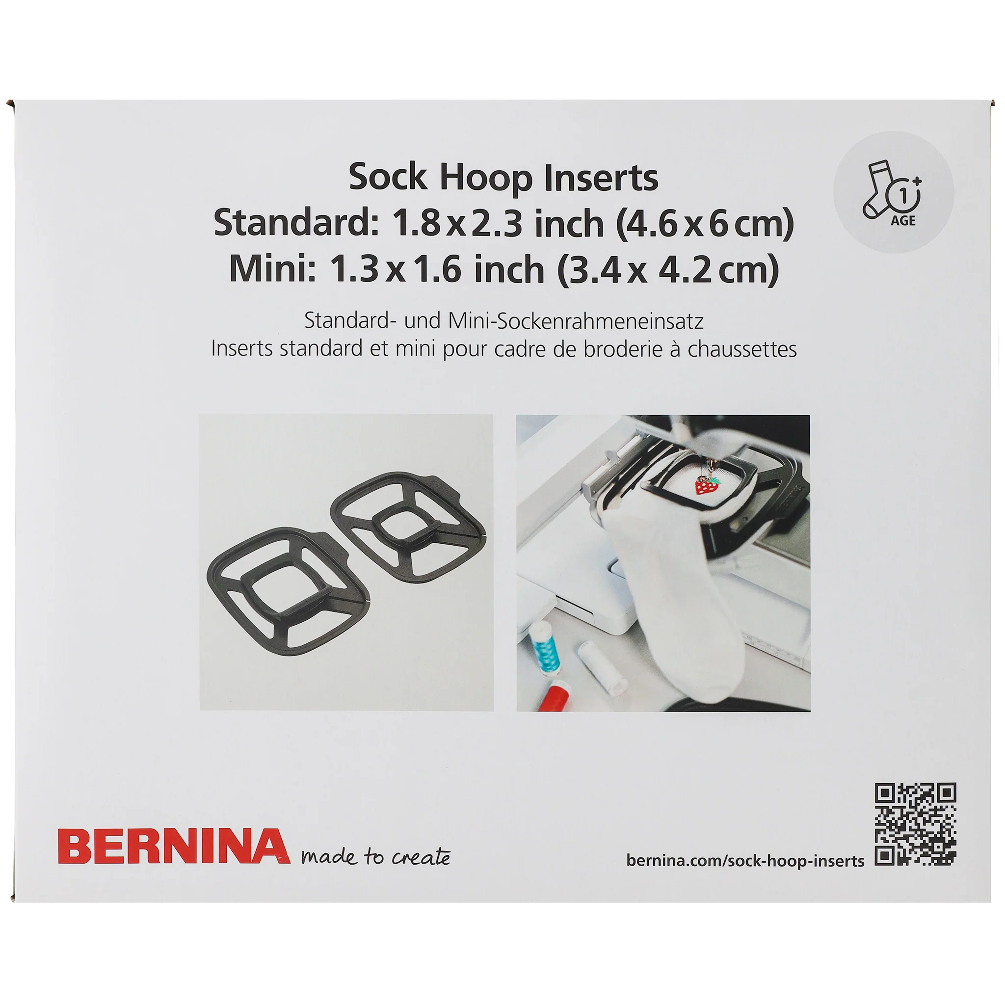 Sock Embroidery Hoop Inserts 2pk, Bernina #1092677000 - Image 2