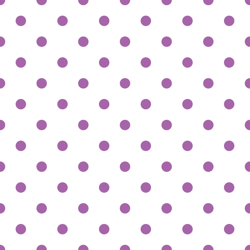 Soft Purple Dots Fabric - White