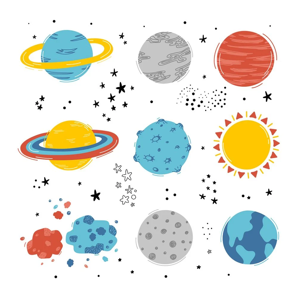 Solar System Fabric Panel - Multi