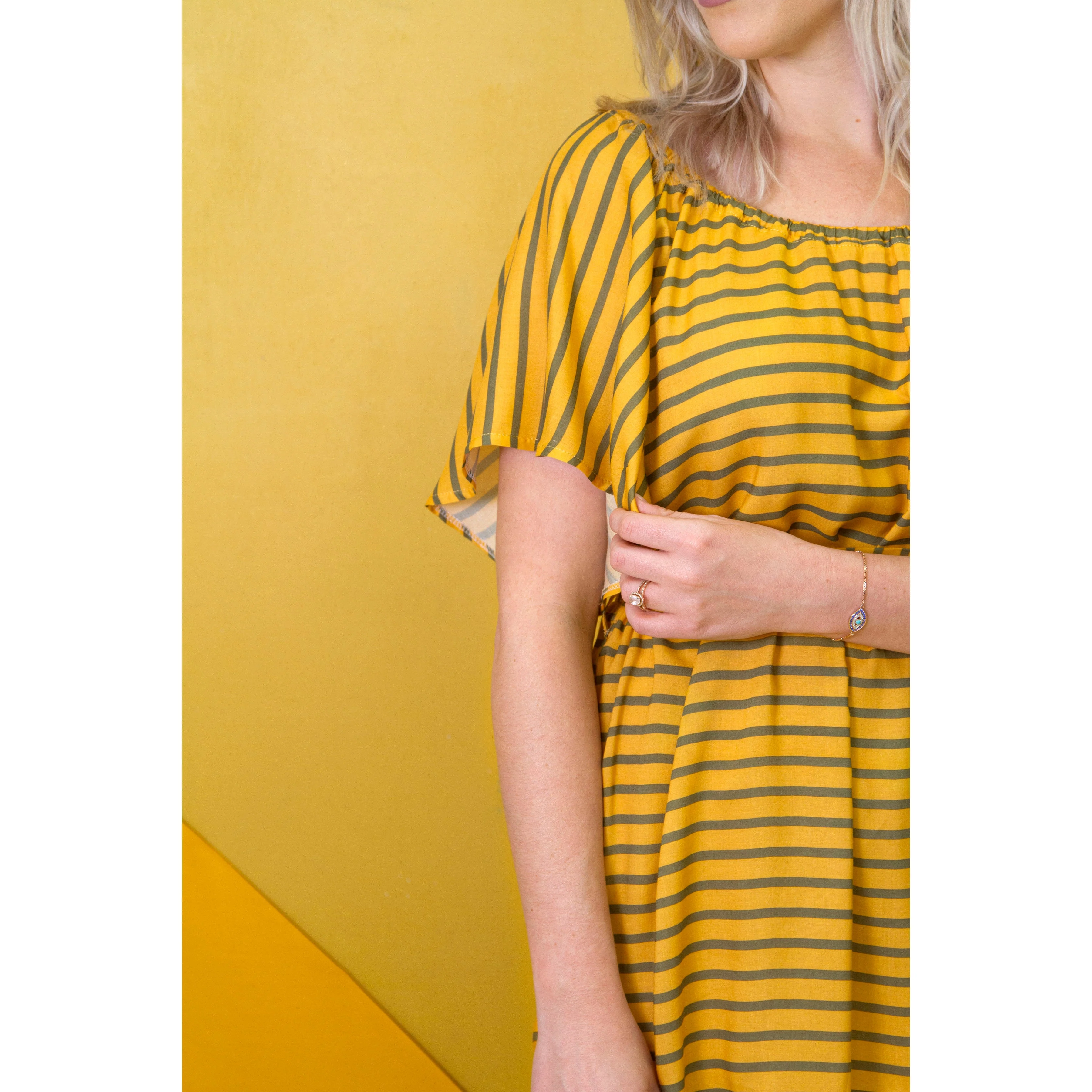 Soleil Stripes Fabric in Rayon - Image 5