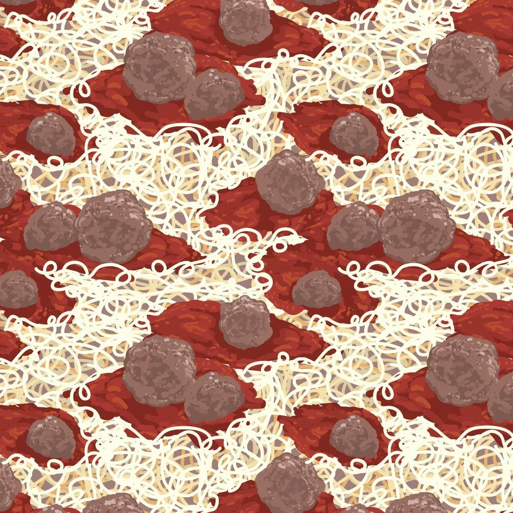 Spaghetti & Meatballs Fabric