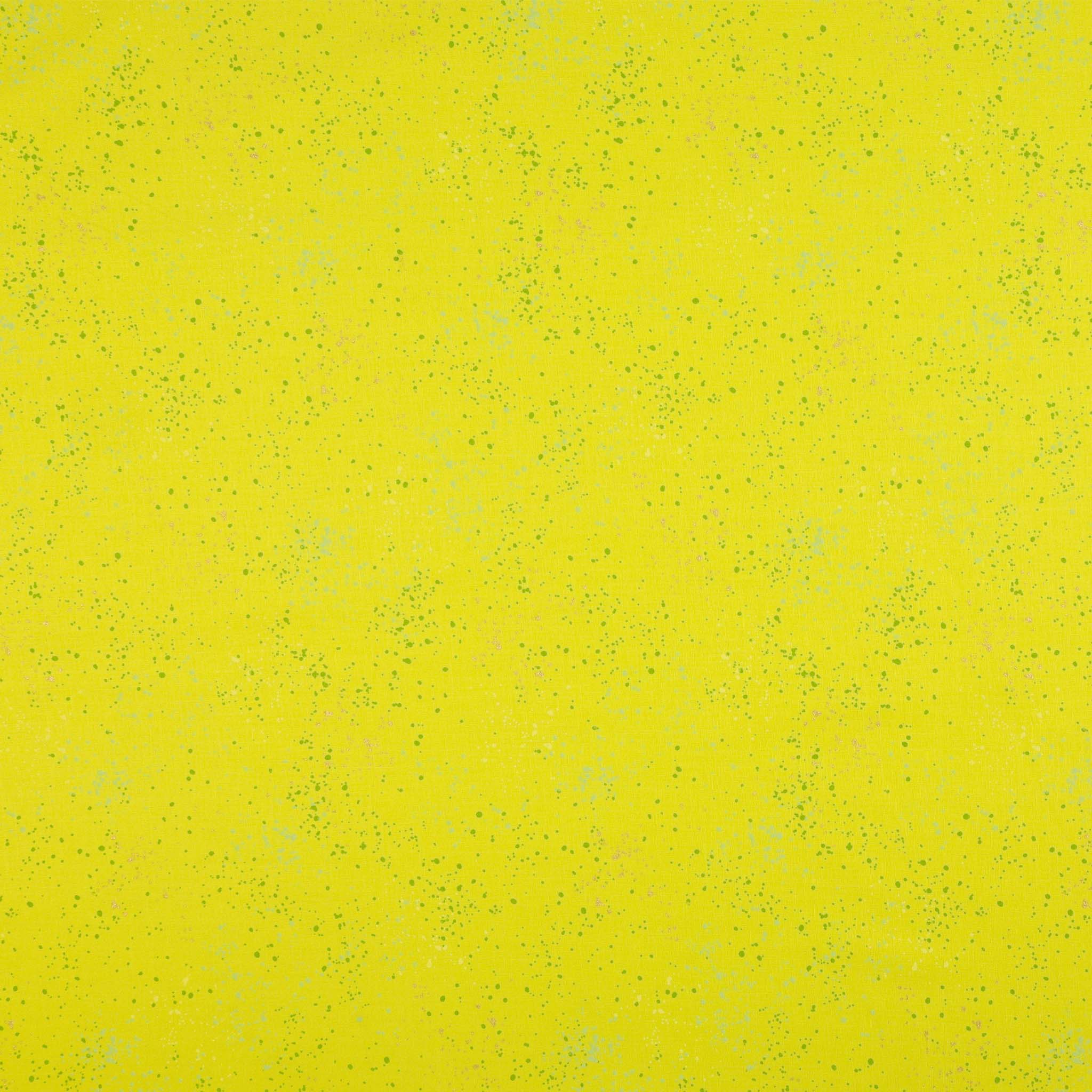 Speckled Metallic Fabric Collection - Citron