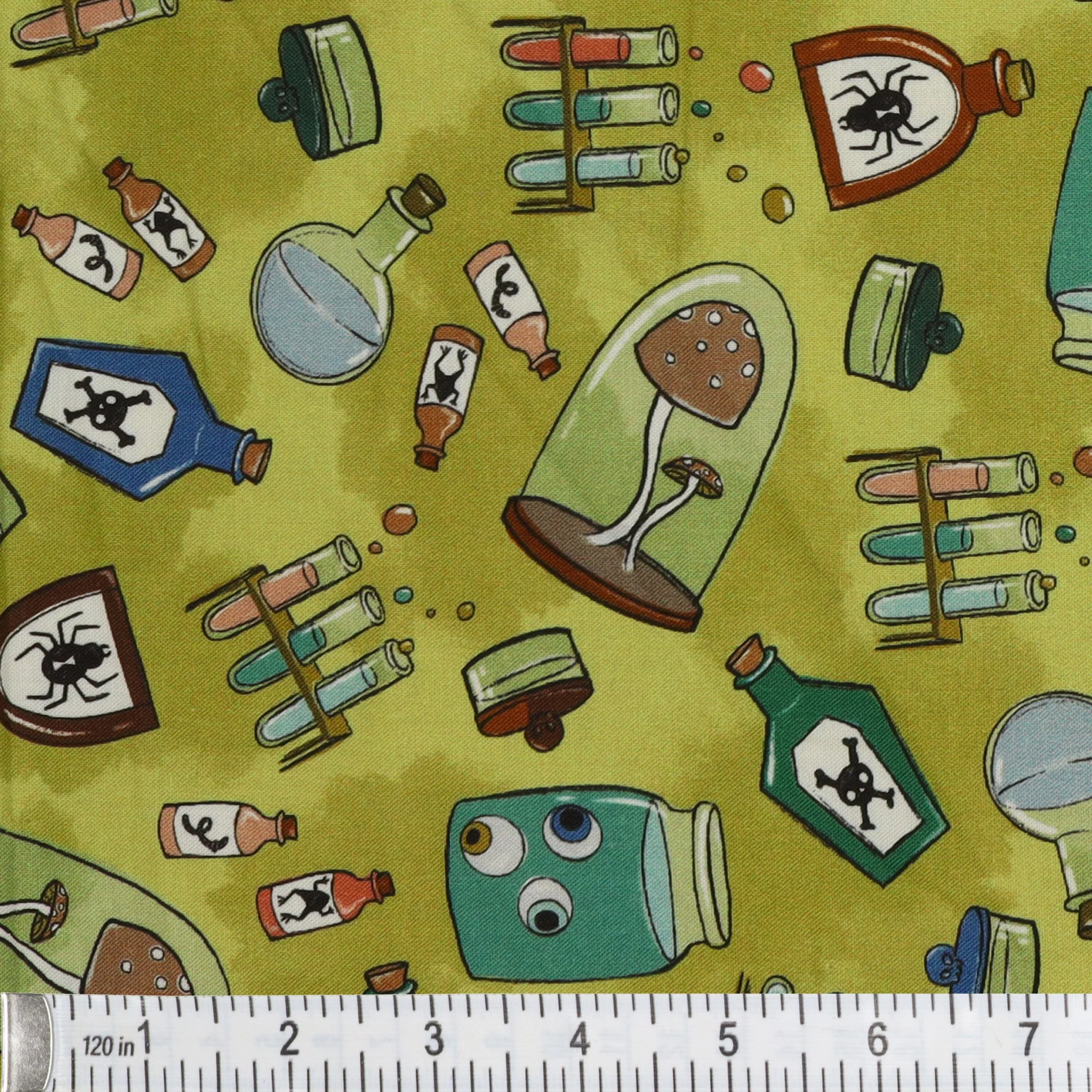 Spellbound Fabric Collection - Bubble Brew Mustard - Image 2