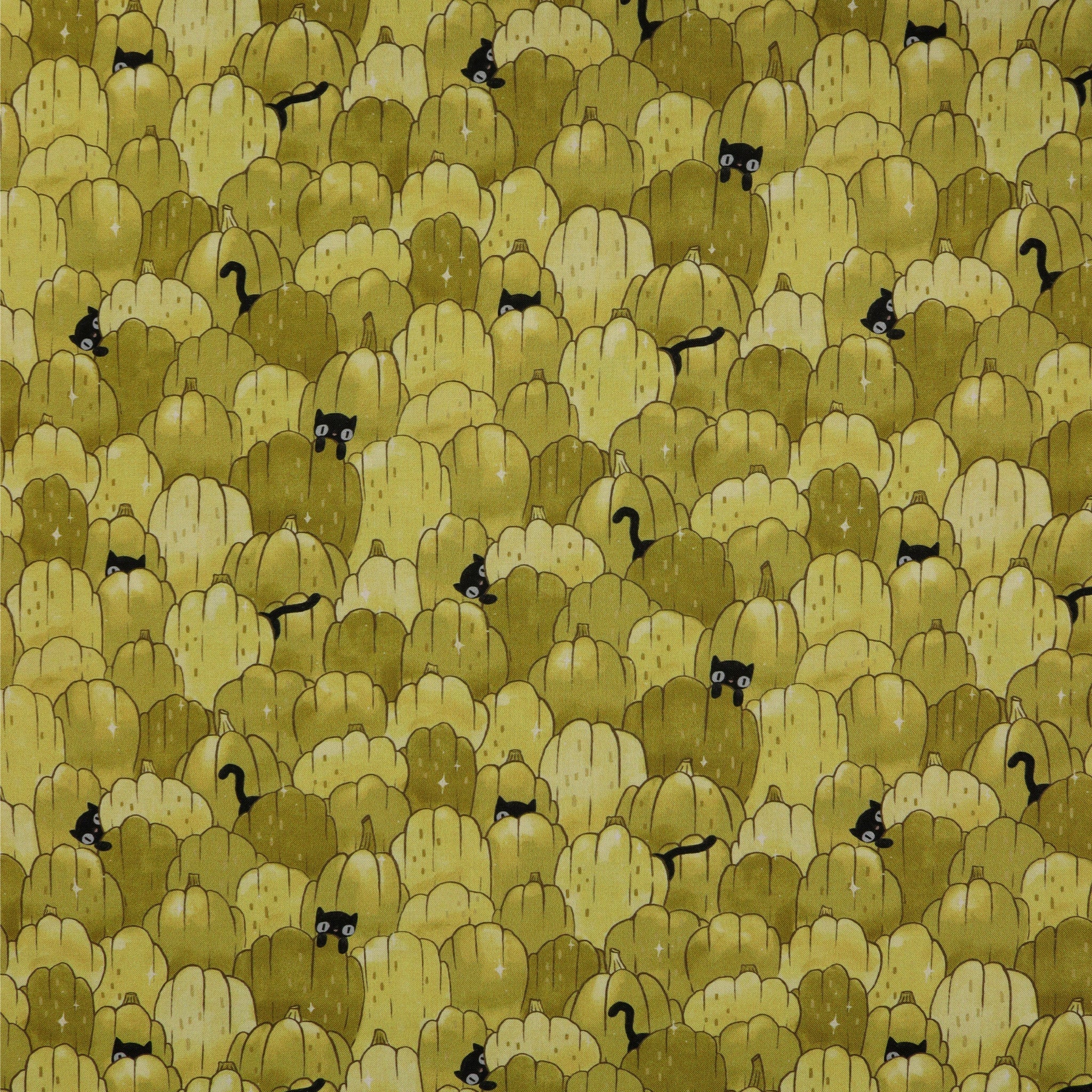 Spellbound Fabric Collection - Puss Patch Golden Pumpkin
