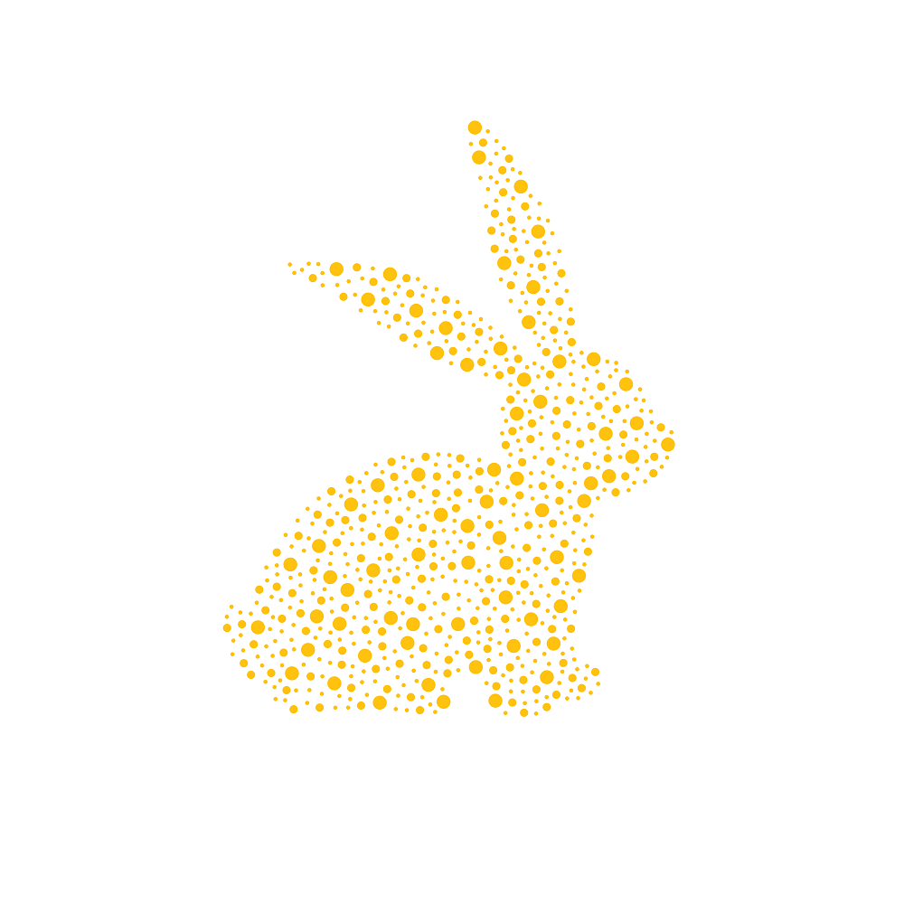 Spotted Bunny Fabric Panel - Yellow