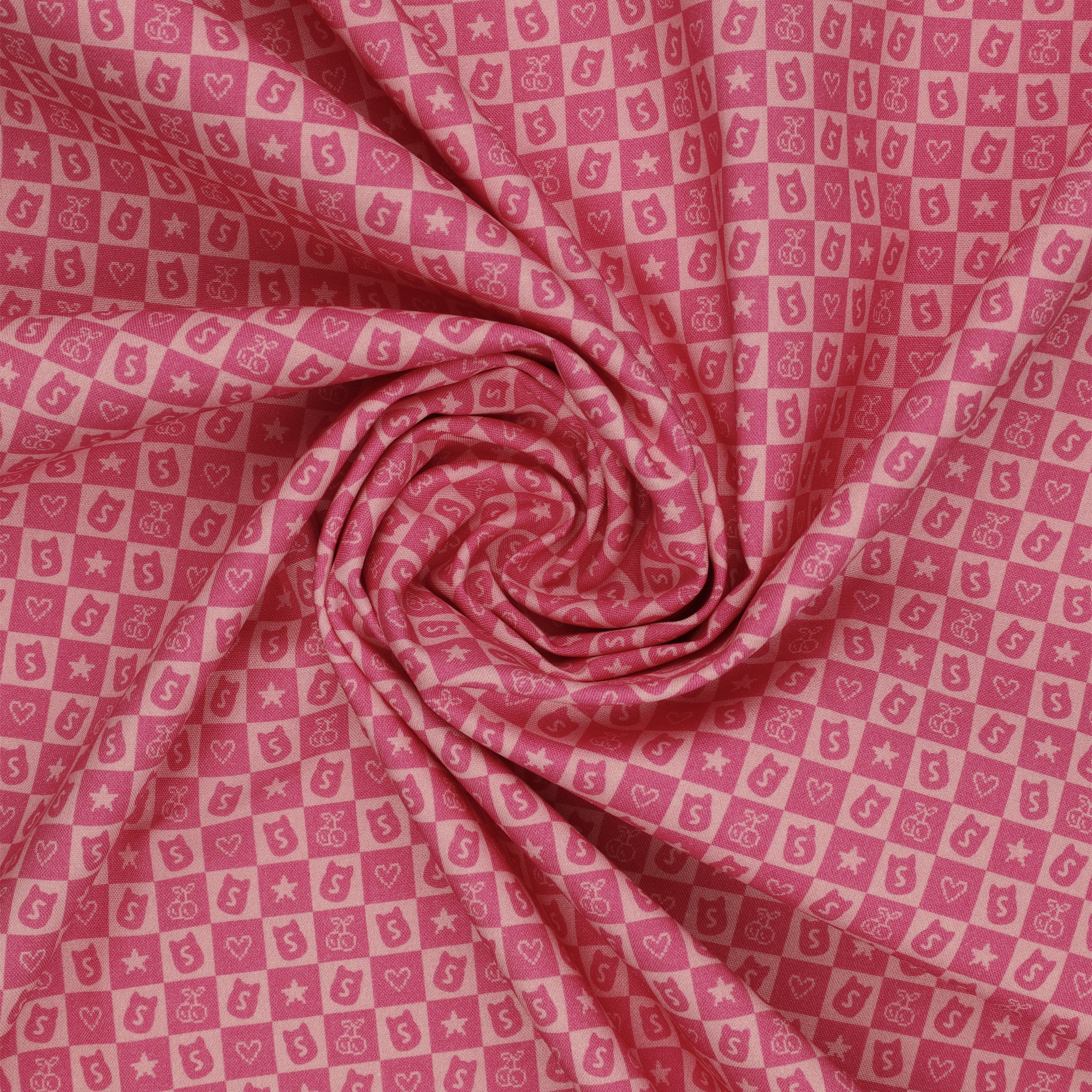 Squishmallows Joyful Fabric Collection - Checkered Pink - Image 2