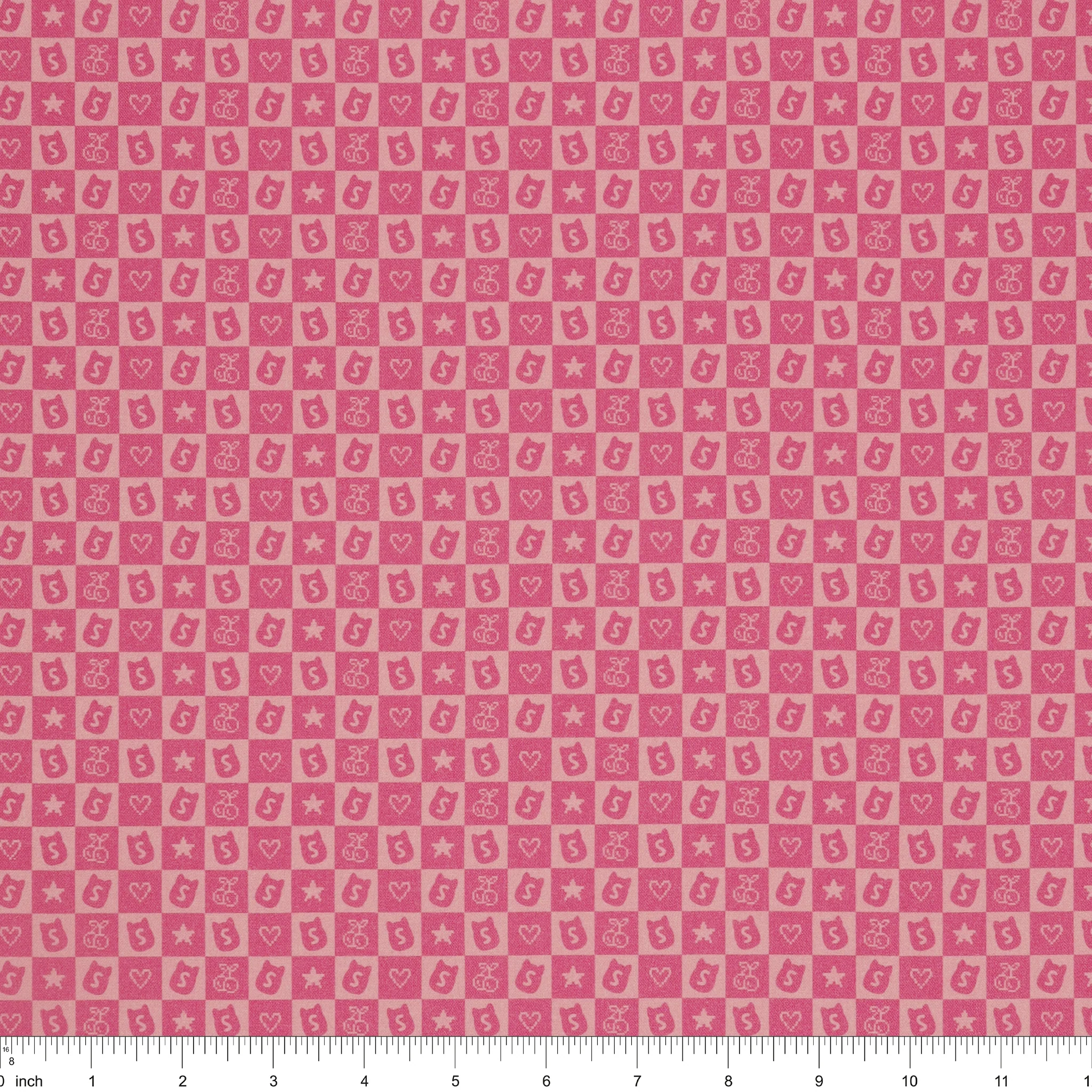 Squishmallows Joyful Fabric Collection - Checkered Pink - Image 3