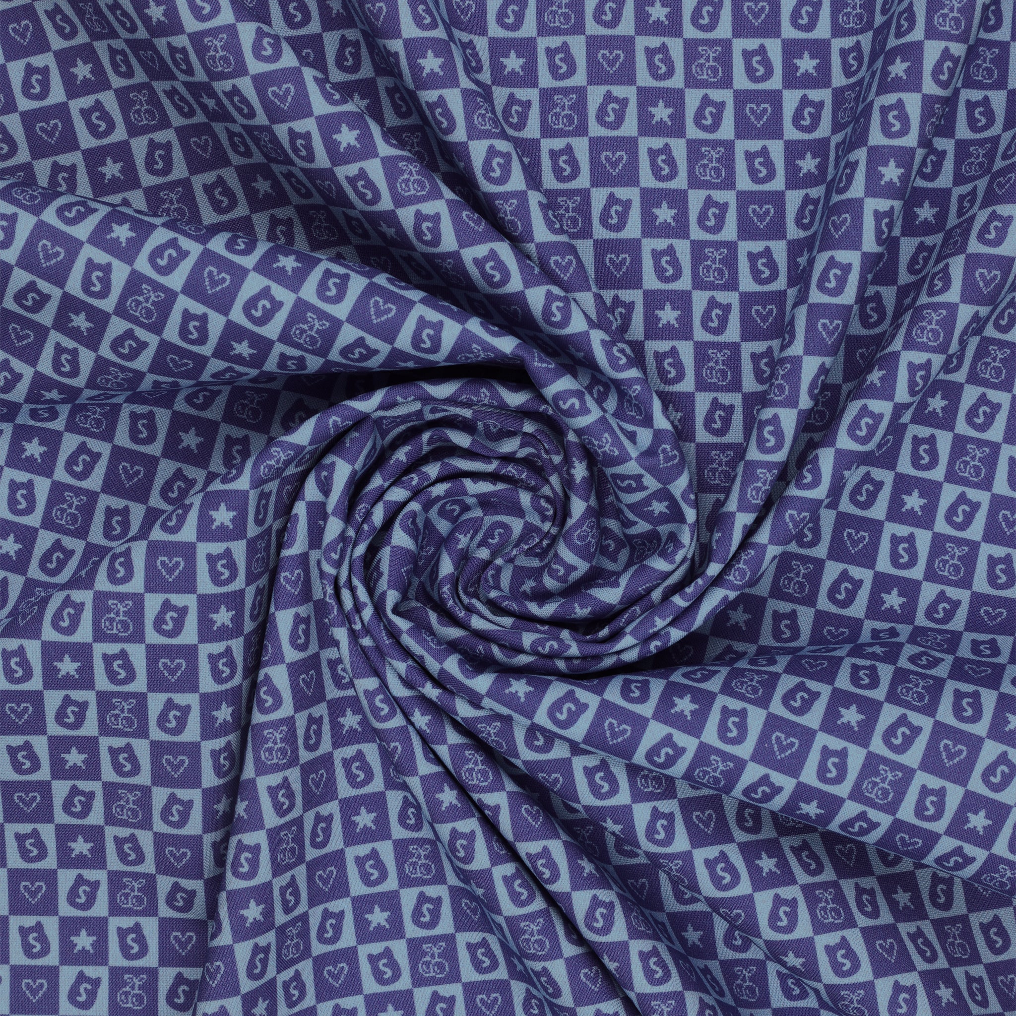 Squishmallows Joyful Fabric Collection - Checkered Purple - Image 2