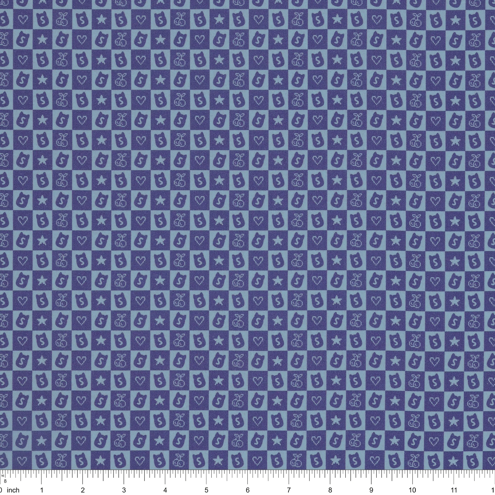 Squishmallows Joyful Fabric Collection - Checkered Purple - Image 3