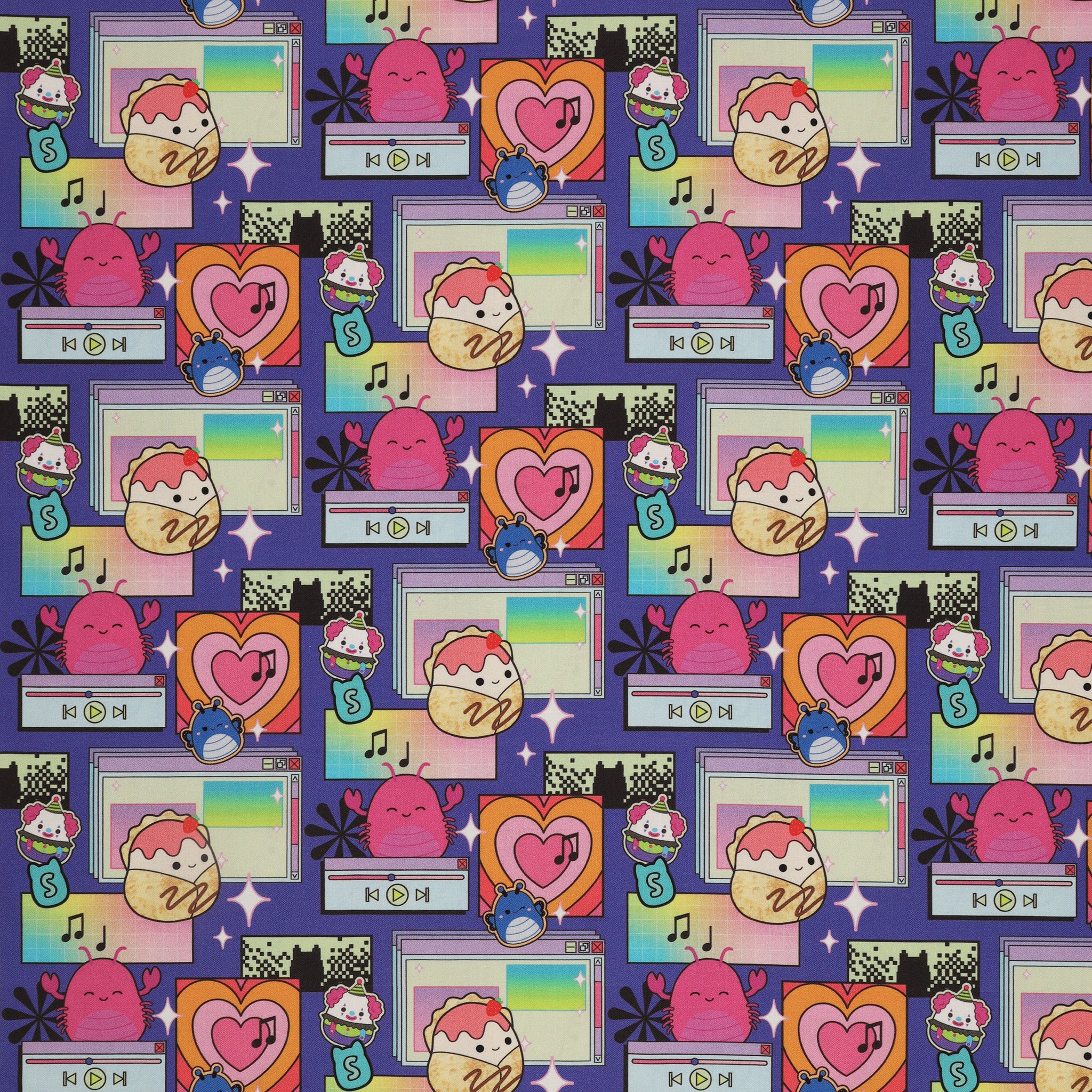 Squishmallows Joyful Fabric Collection - Joy Purple
