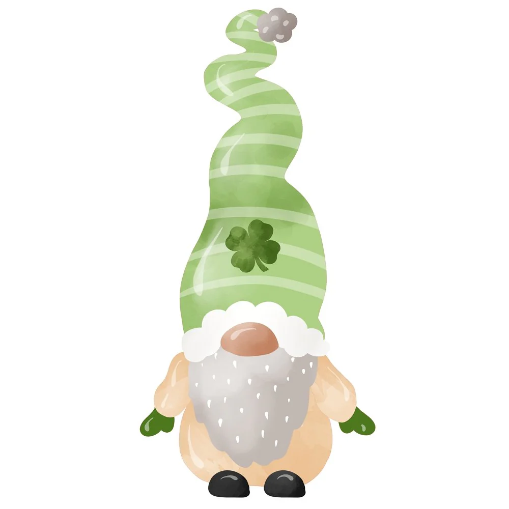 St Patrick's Day Gnomes #2 Fabric Panel