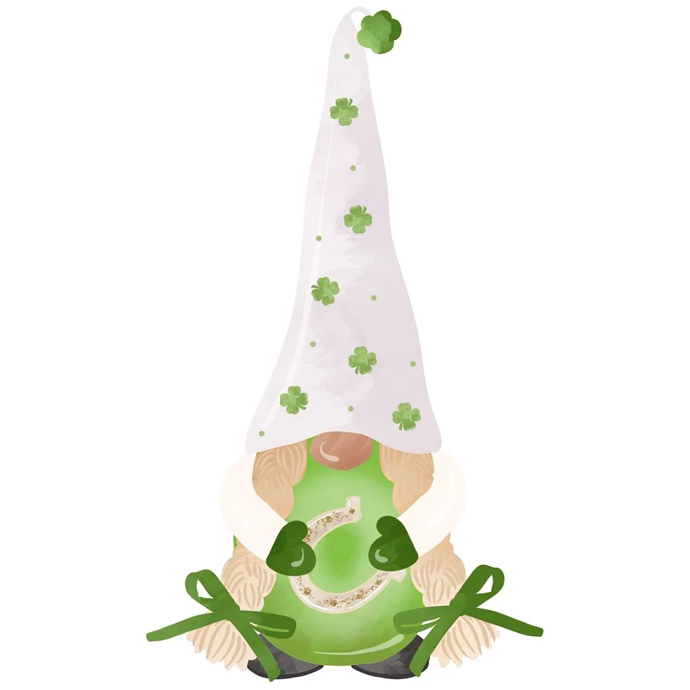 St Patrick's Day Gnomes #3 Fabric Panel