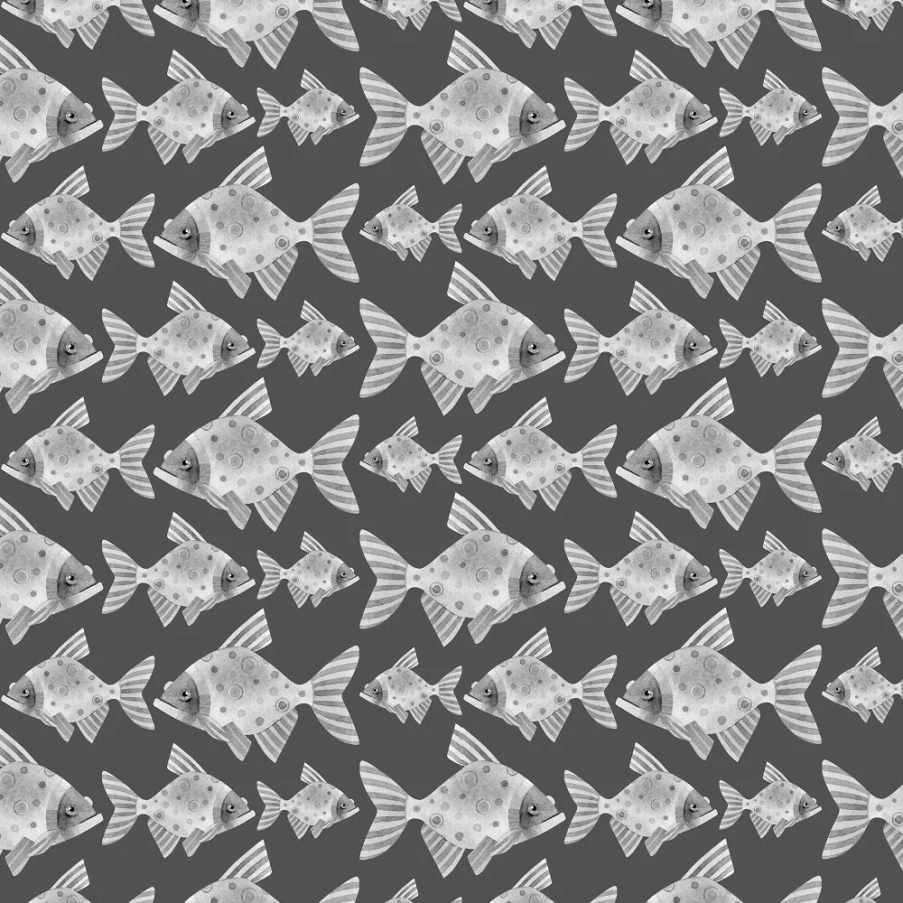 Stacked Gray Carps Fabric