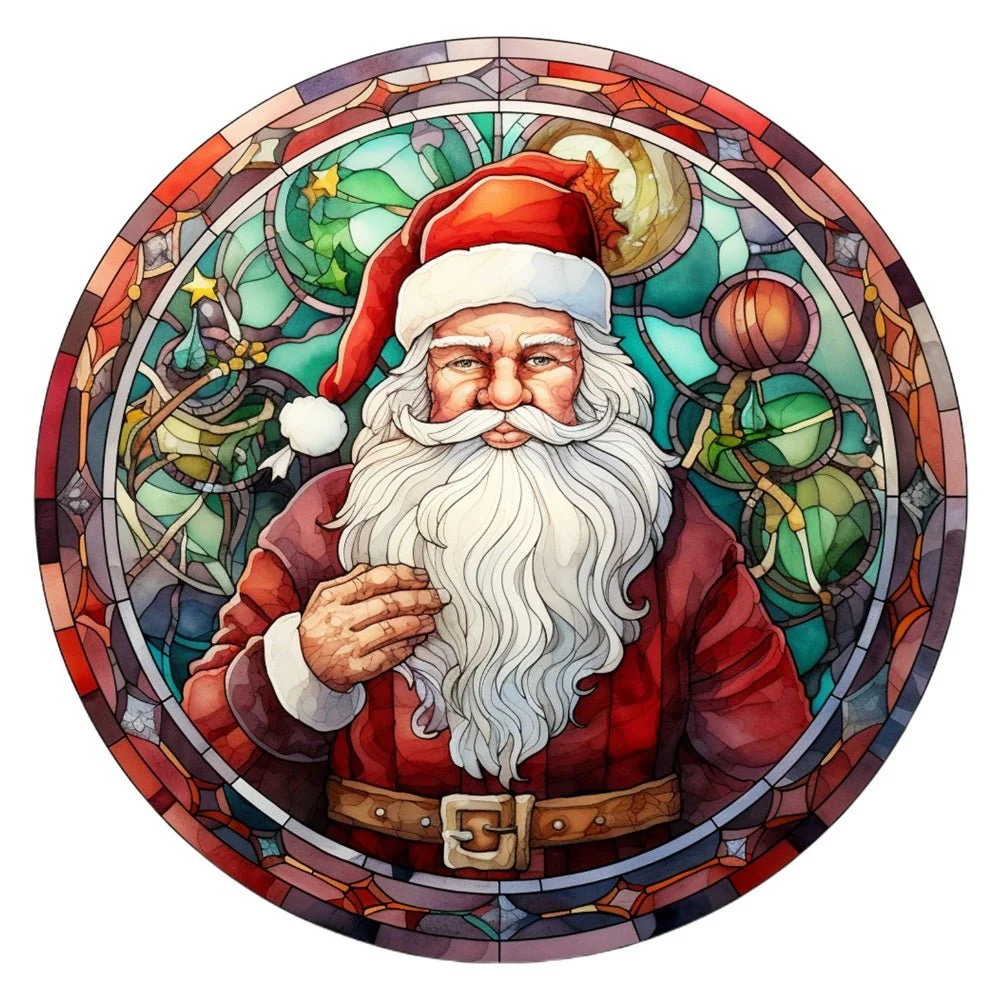 Stained Glass Saint Nicholas Fabric Panel