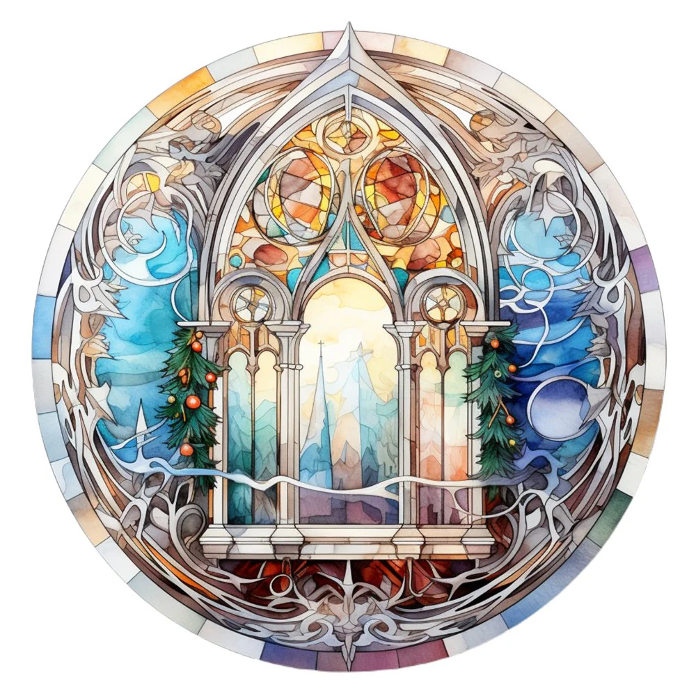 Stained Glass Window #1 Fabric Panel