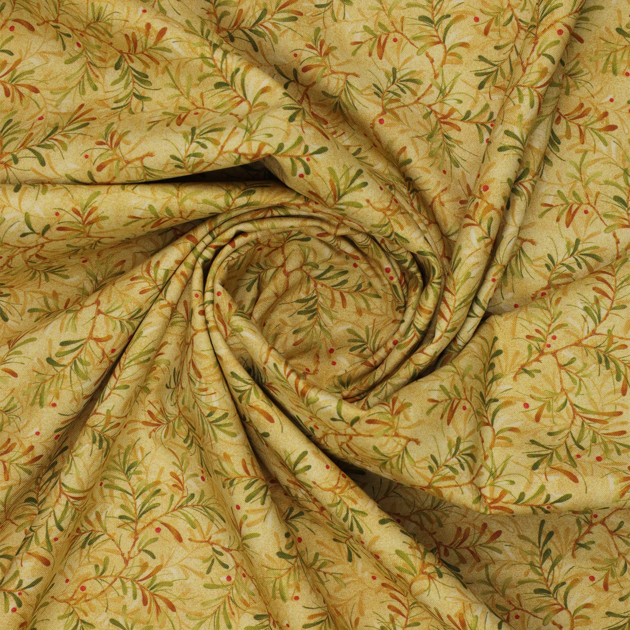 Star of Wonder, Star of Light 108" Wide Quilt Backing - Pine Boughs Ecru/Moss - Image 2