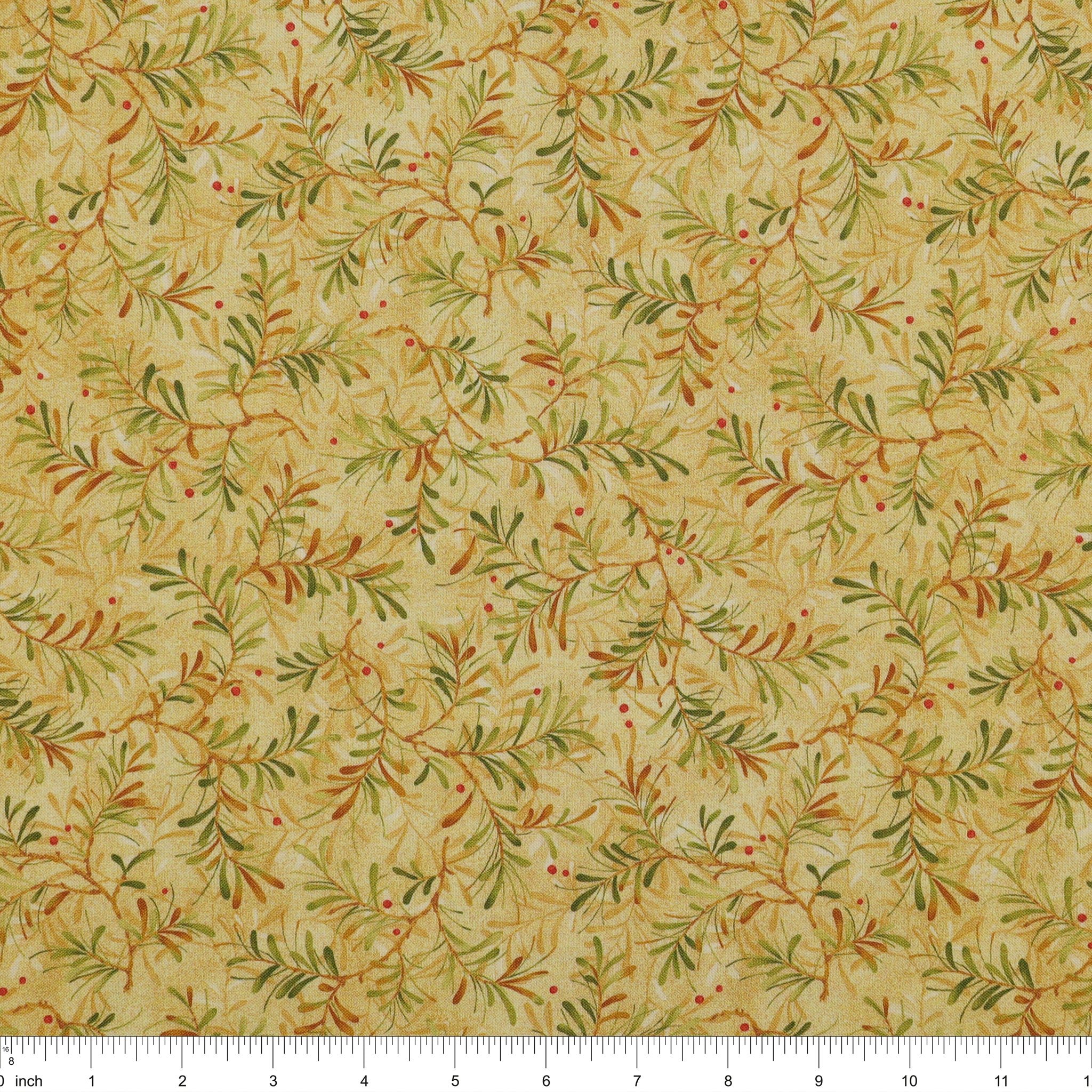 Star of Wonder, Star of Light 108" Wide Quilt Backing - Pine Boughs Ecru/Moss - Image 3