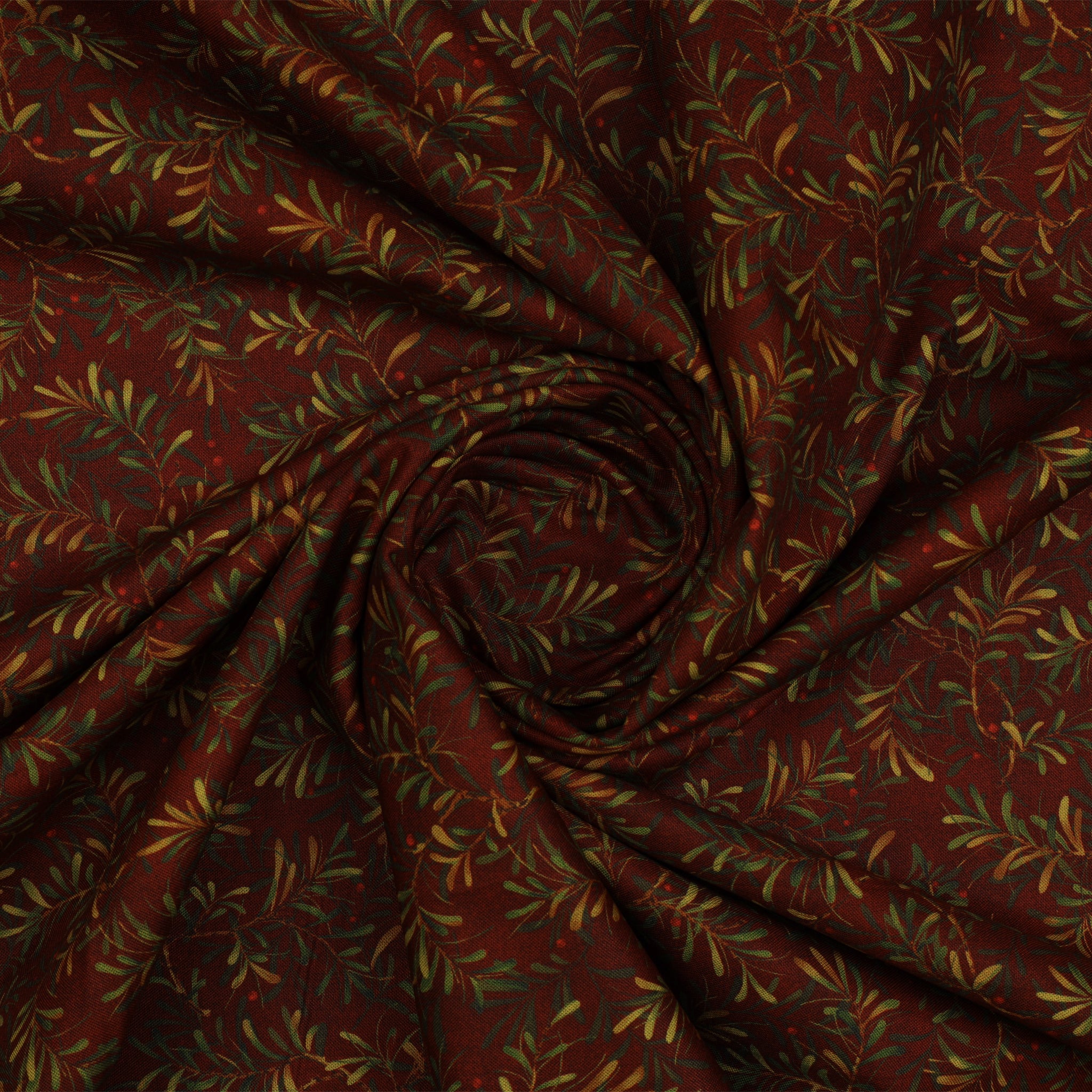 Star of Wonder, Star of Light 108" Wide Quilt Backing - Pine Boughs Red - Image 2