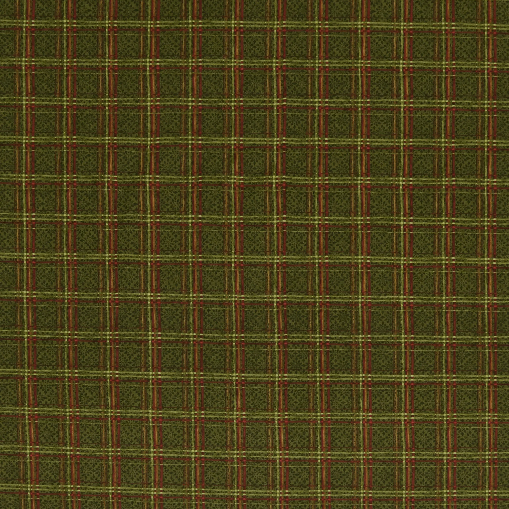 Star of Wonder, Star of Light Plaid Fabric Collection - Green