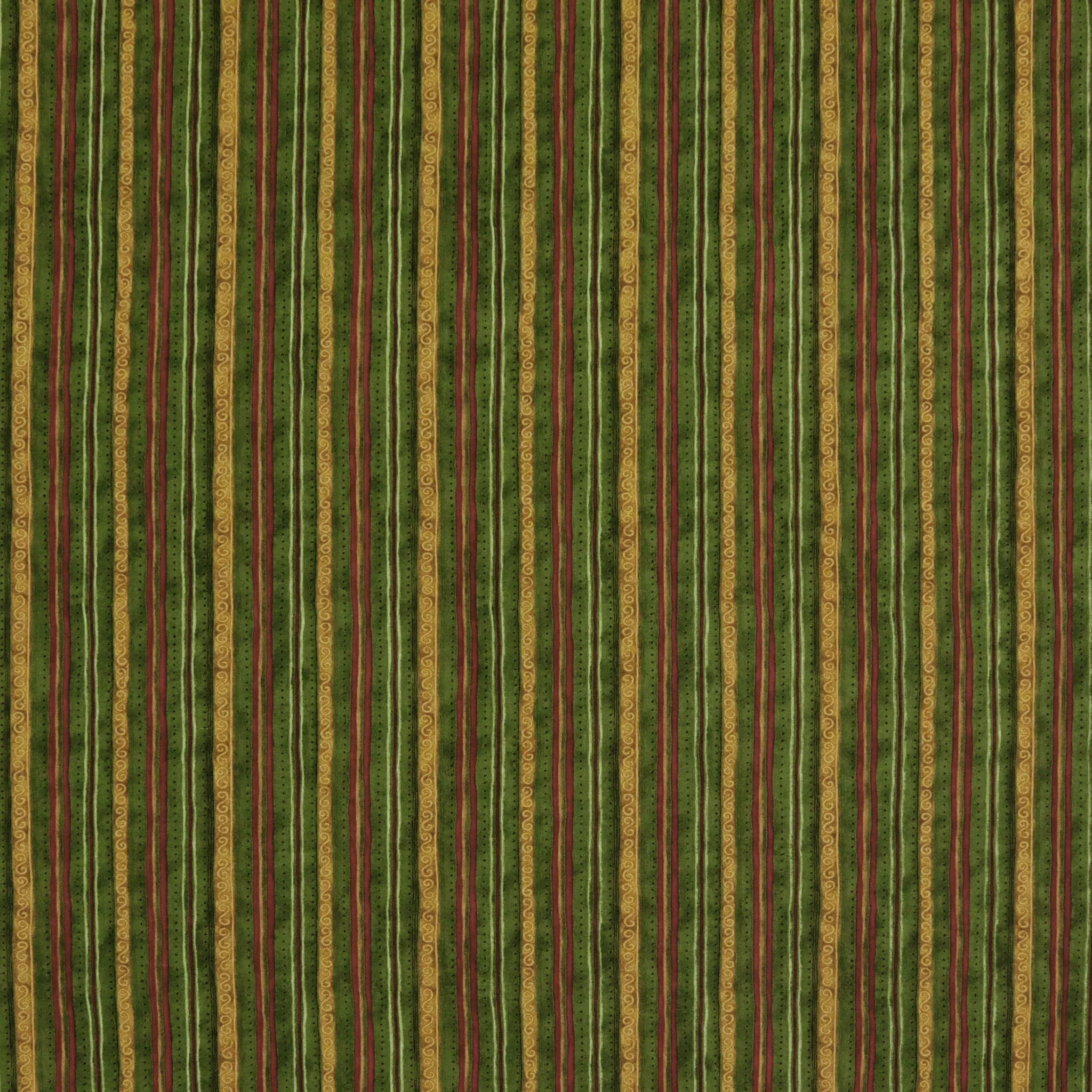 Star of Wonder, Star of Light Scroll Stripe Fabric Collection - Green