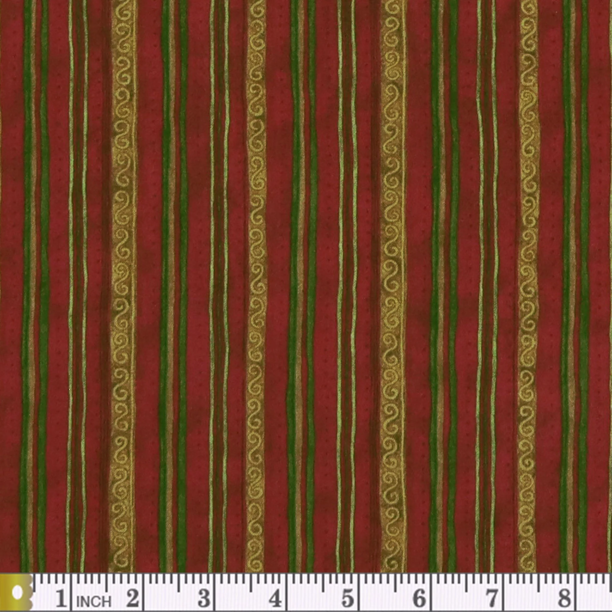 Star of Wonder, Star of Light Scroll Stripe Fabric Collection - Red - Image 2