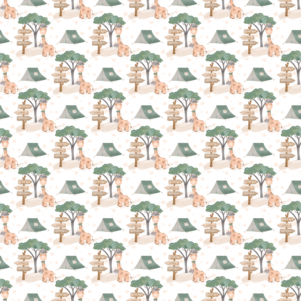 Stargazing In The Safari Fabric - White