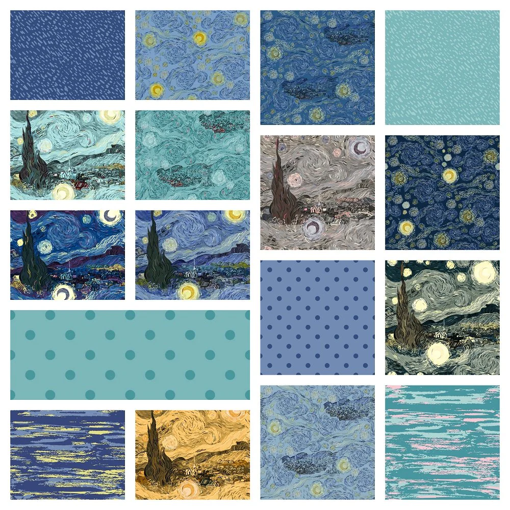 Starry Night Fabric Collection - 1 Yard Bundle