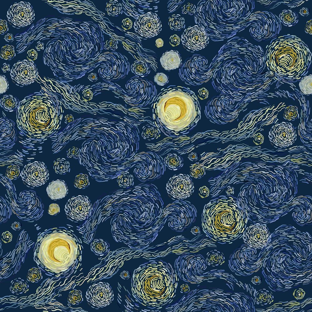 Starry Sky Fabric - Dark Blue