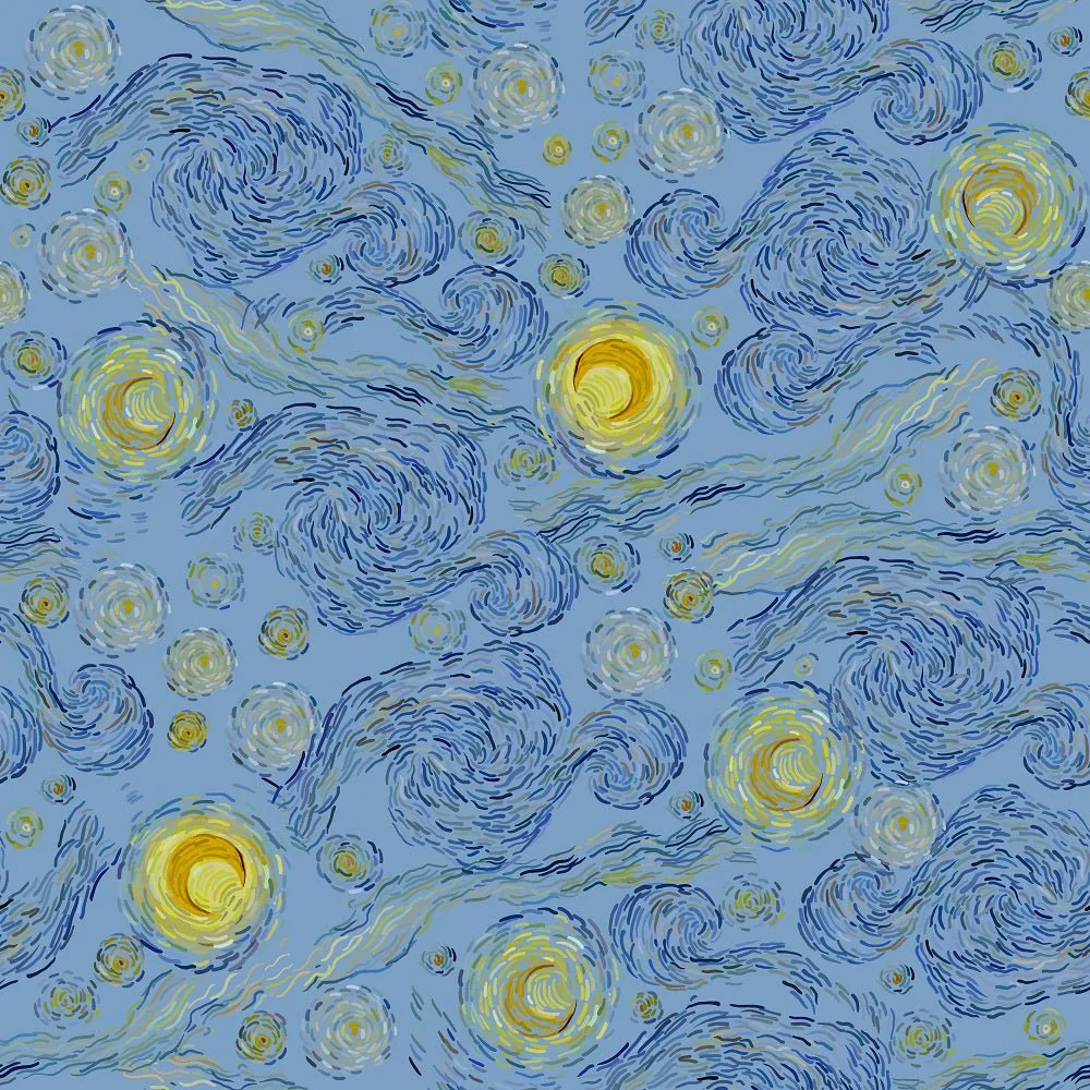 Starry Sky Fabric - Light Blue