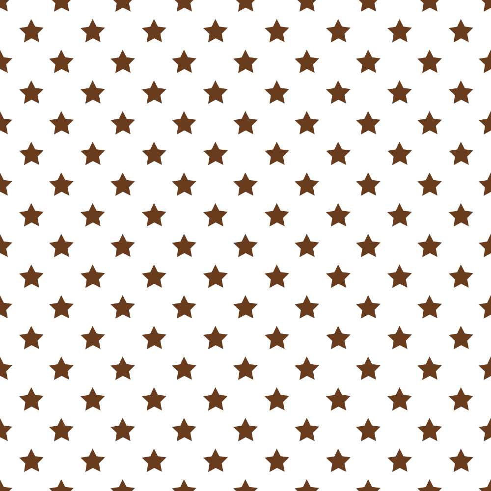 Stars Basics Fabric - Chocolate on White