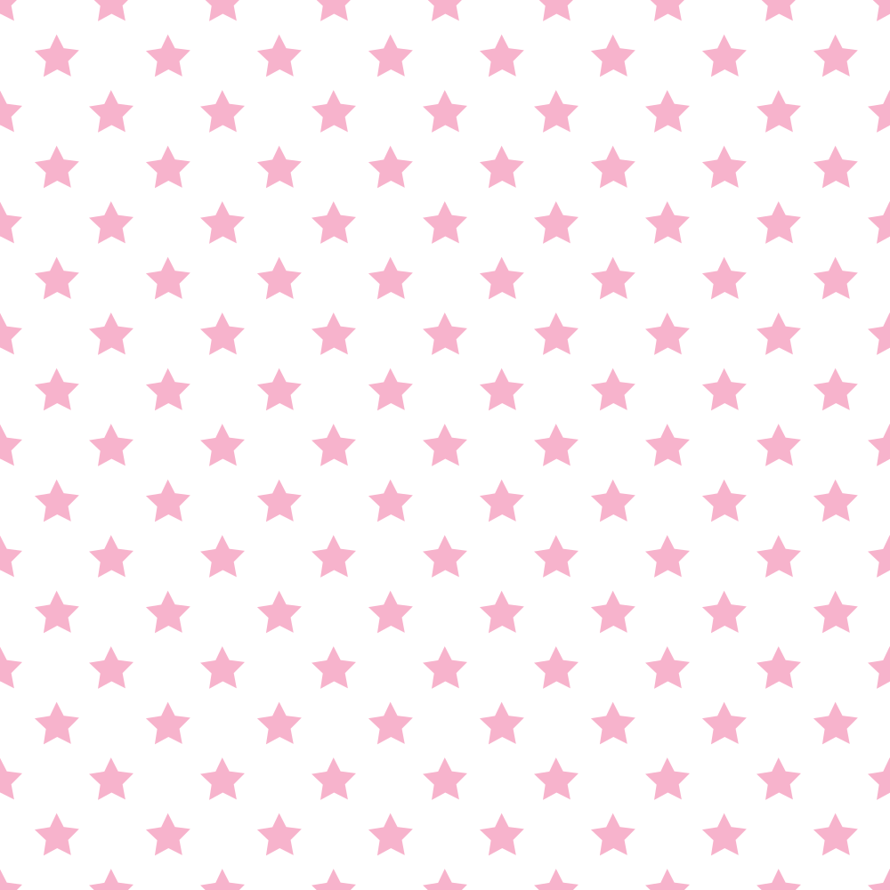 Stars Basics Fabric - Cupid Pink on White