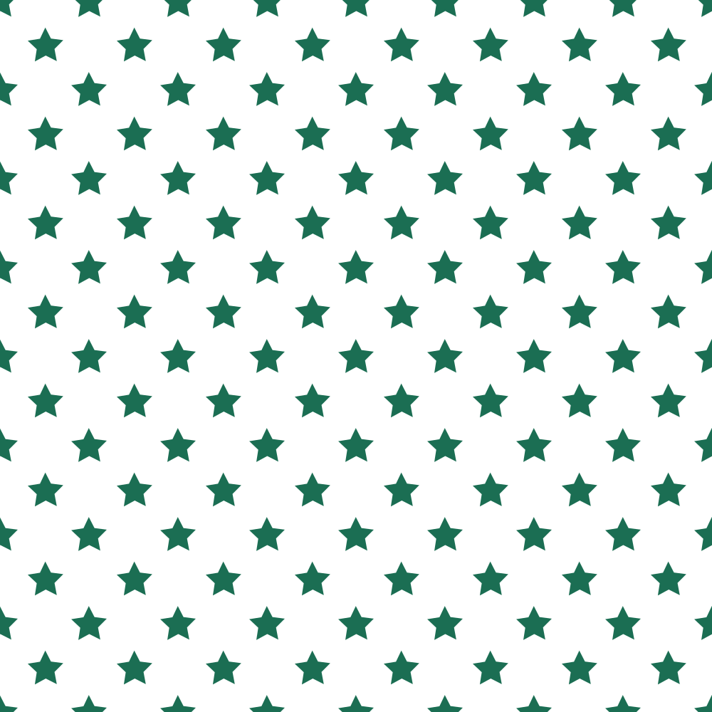Stars Basics Fabric - Hunter Green on White