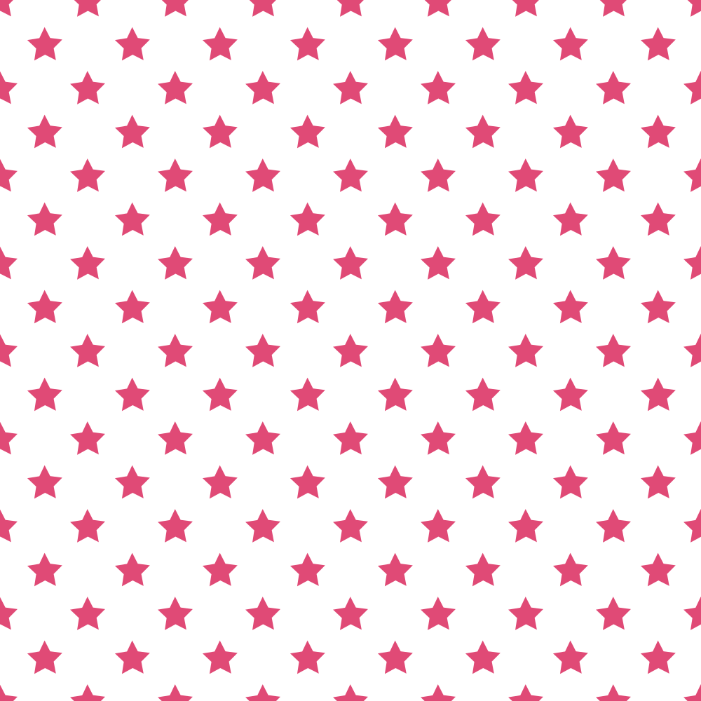 Stars Basics Fabric - Pink Carmine on White