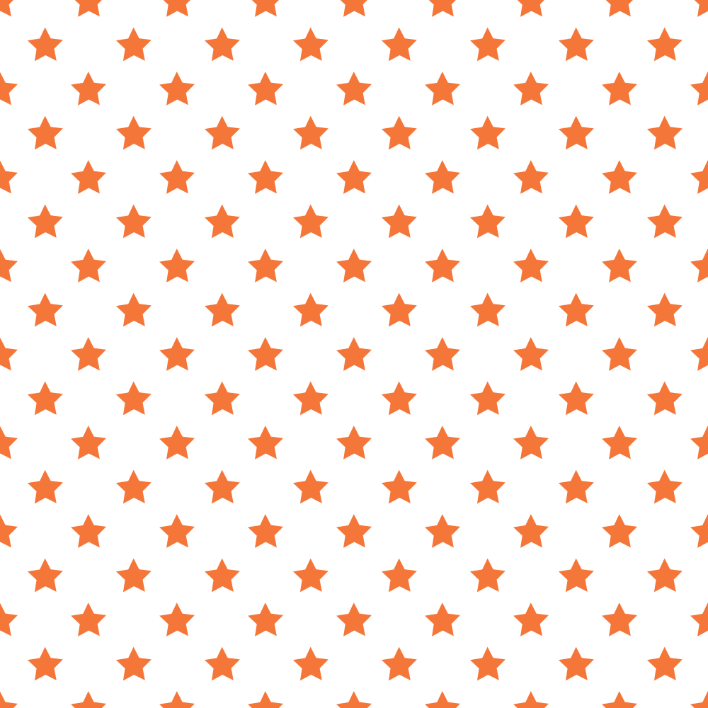 Stars Basics Fabric - Pumpkin on White